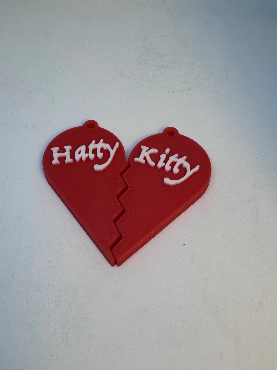 3D printed heart necklace, customisable product image (2)
