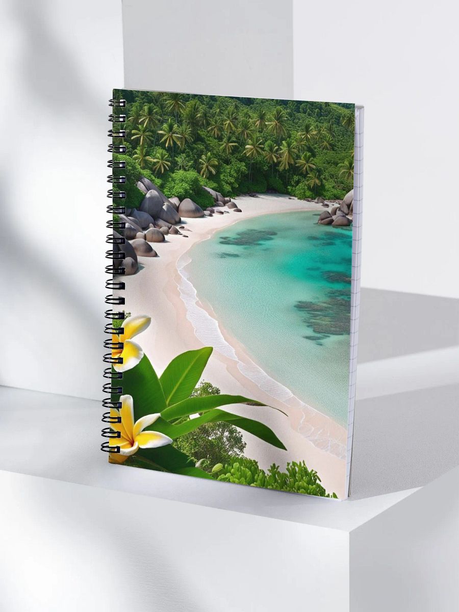 Notebook with beach scene - Dot Grid Journal product image (4)