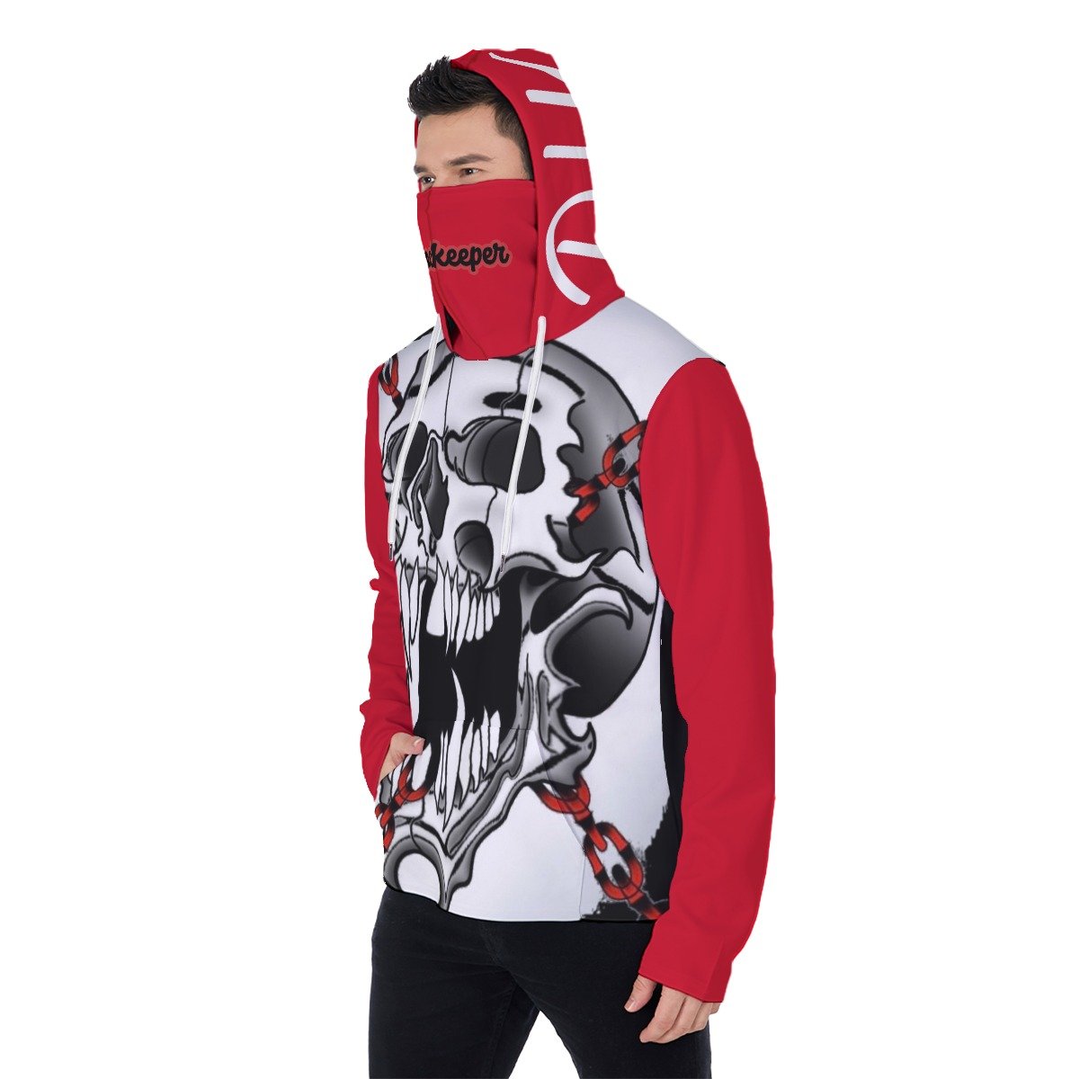 All-Over Print Men's Heavy Fleece Hoodie With Mask product image (3)