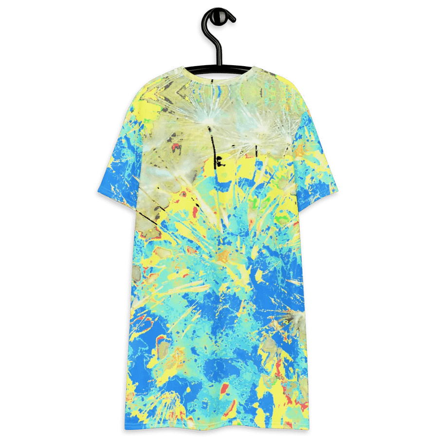 Cool Abstract Dandelion Seeds Ladies T Shirt Dress product image (8)