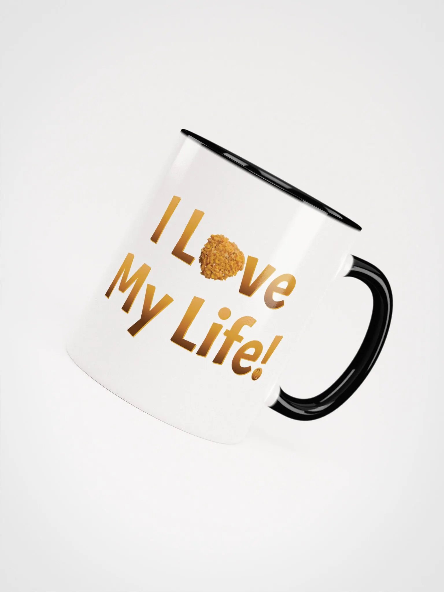 I Love My Life - White Mug Yellow Flowers product image (49)
