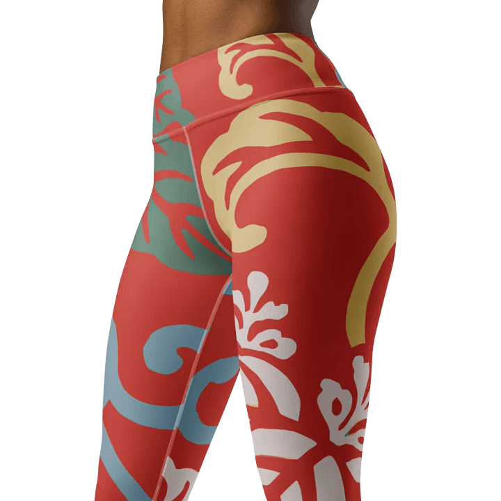 Japanese Vintage Floral Full Length Yoga Leggings product image (1)