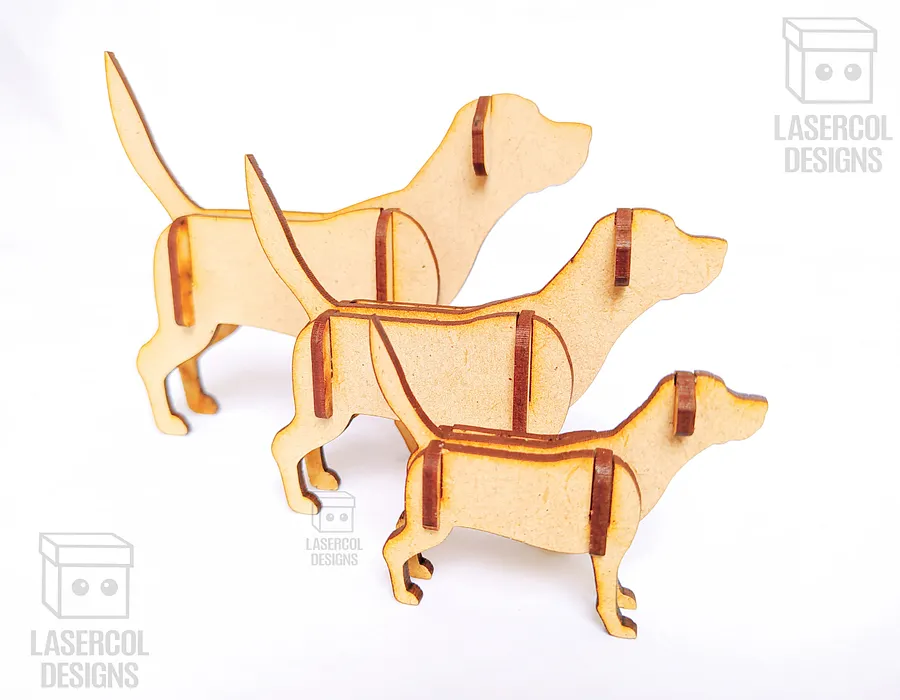 Dogs 3d Puzzle (3 Sizes) Set 2 - Laser Cut Files product image (10)