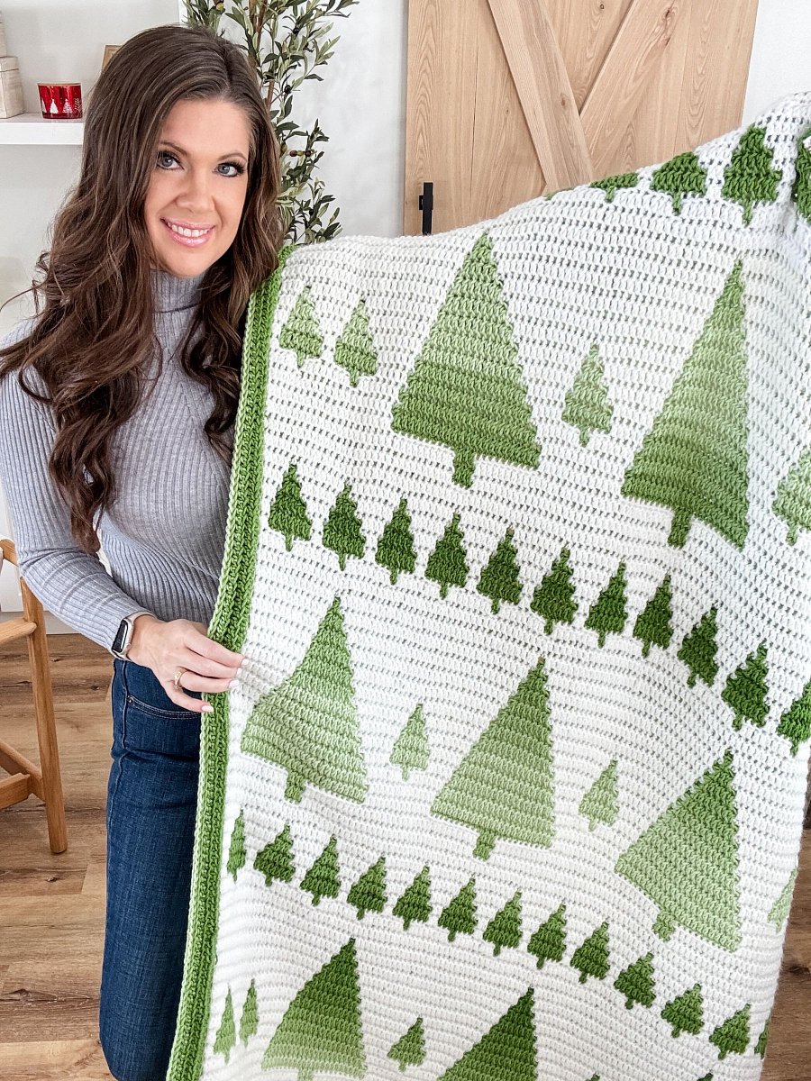 Winter Forest Mosaic Blanket Crochet Pattern product image (6)