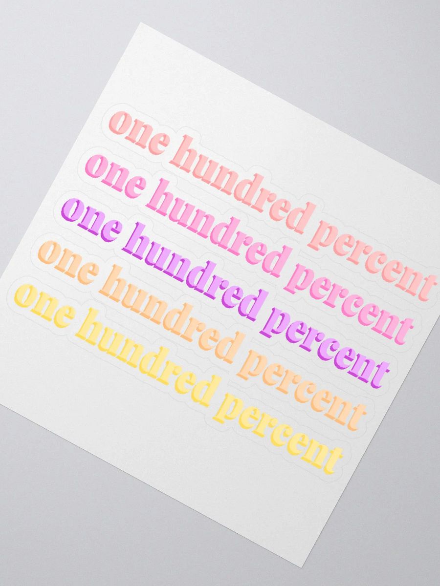 One Hundred Percent Sticker - Multi product image (2)