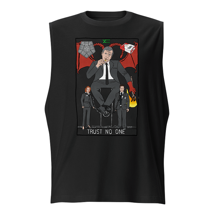 The Cigarette Smoking Man Devil Tarot Card Tank product image (1)