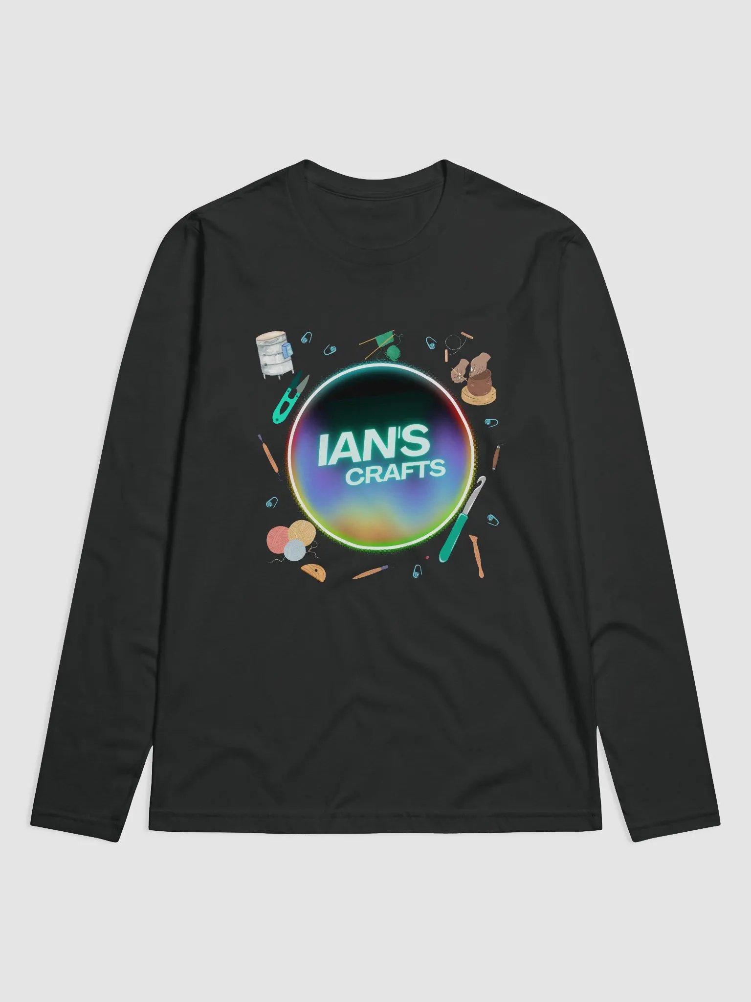 Ian's Crafts Logo Premium Fitted Long Sleeve Crew product image (1)