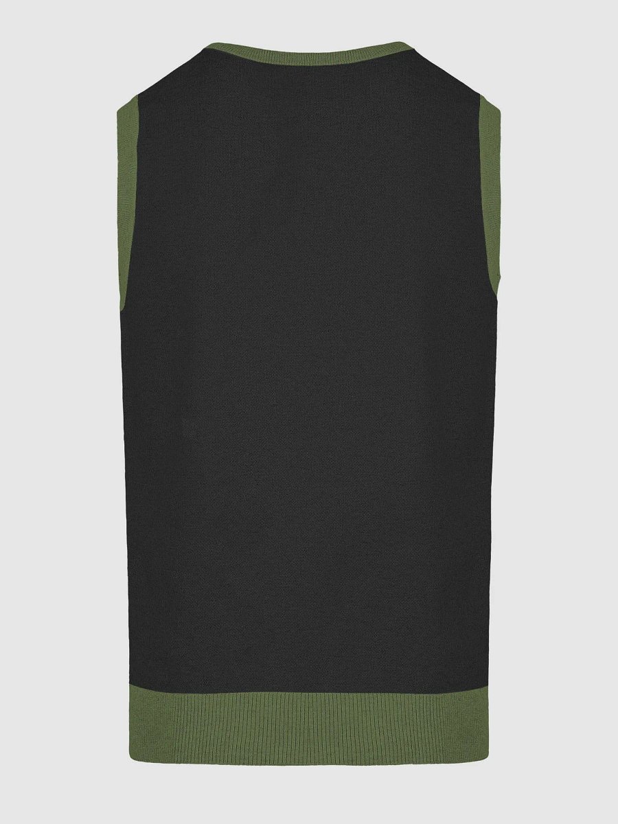 wild forest puff knitted vest product image (4)