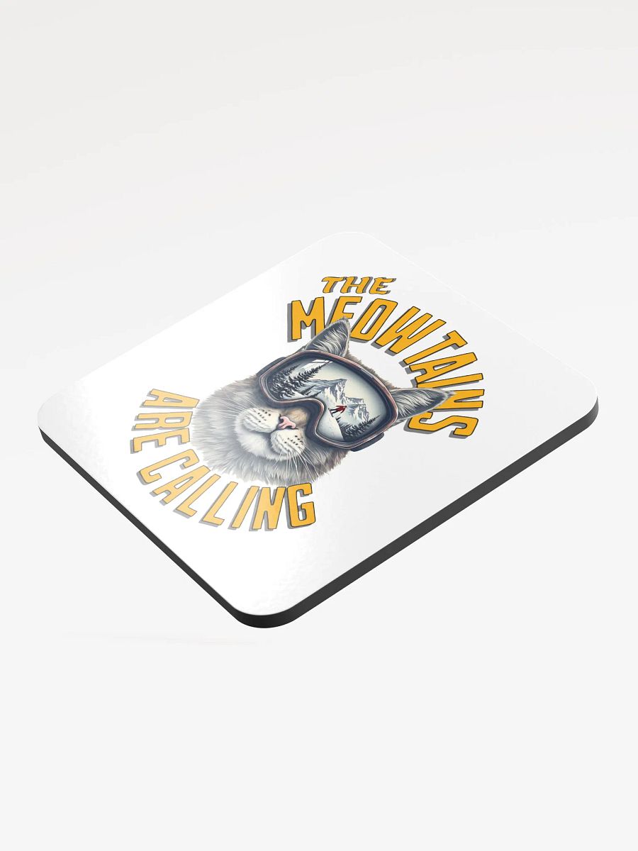 The Meowtain Are Calling Cat Skiing Goggles Coaster Set product image (4)