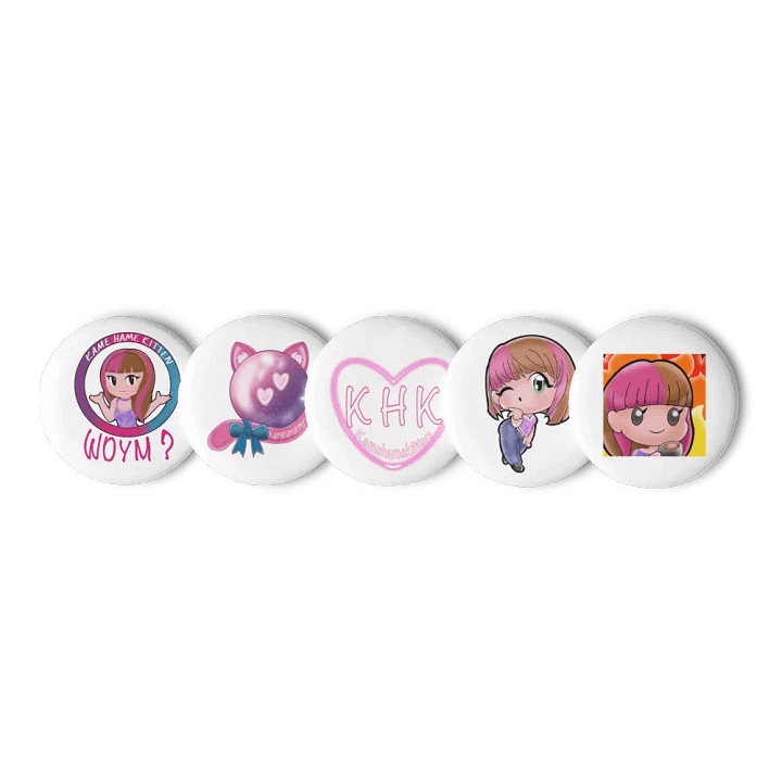 Kamehamekitten themed pins product image (1)
