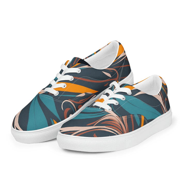 Ethereal Swirl Lace-Up Canvas Shoes product image (1)