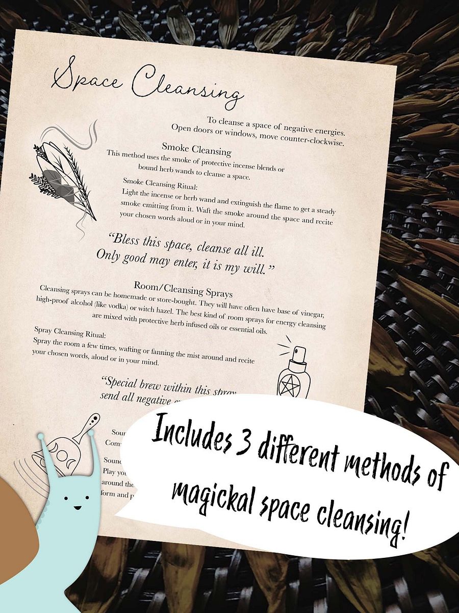 Space Cleansing Grimoire Page - Digital Download product image (1)