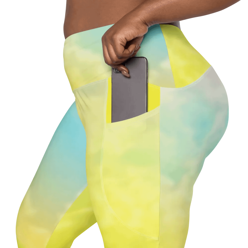 Blur cloud rainbow Design Leggings with Pocket - V9 product image (12)