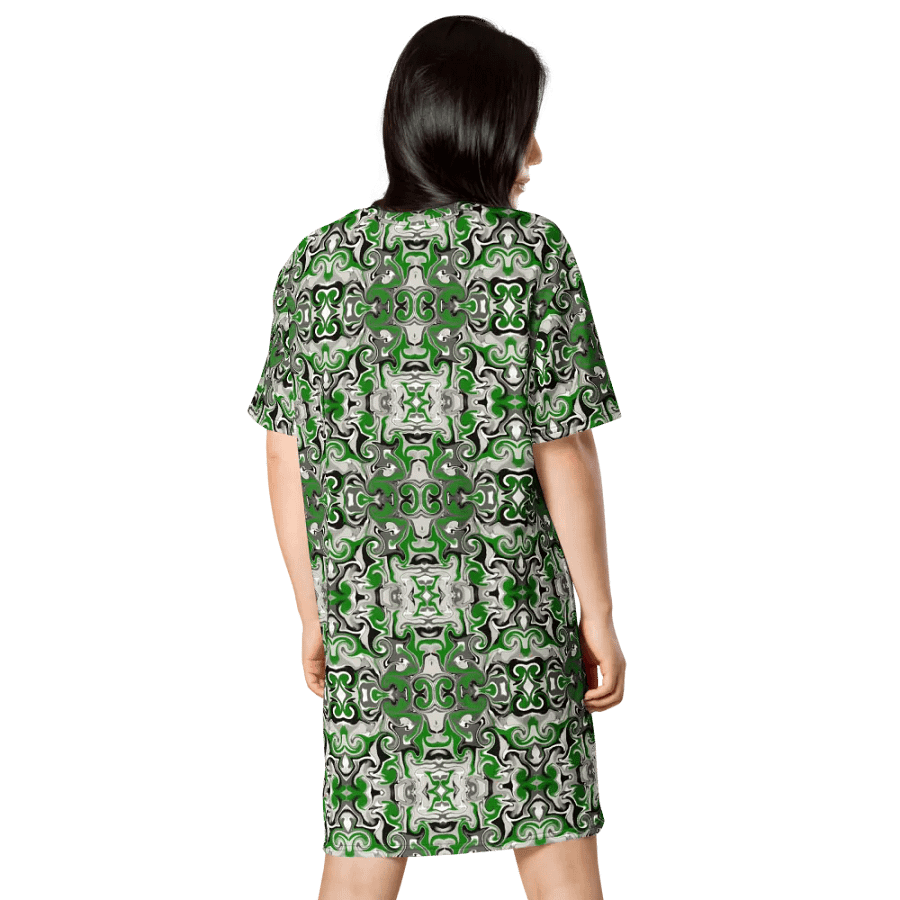 Green Baroque T-Shirt Dress product image (11)