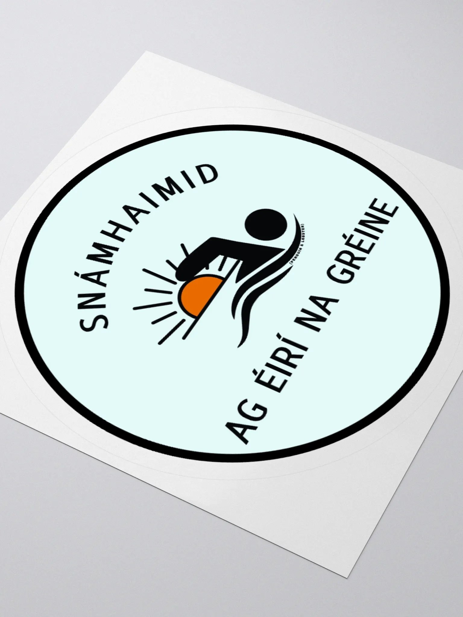 Snámhaimid ag Éirí na Gréine Sticker product image (7)