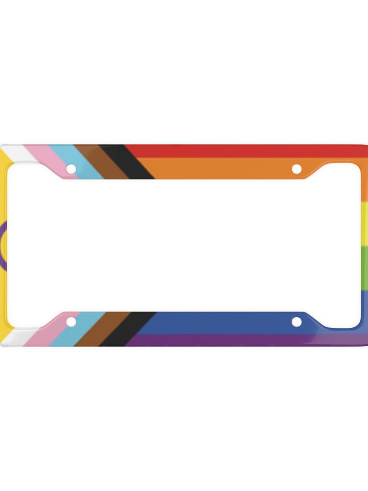 Progress flag license plate cover product image (1)