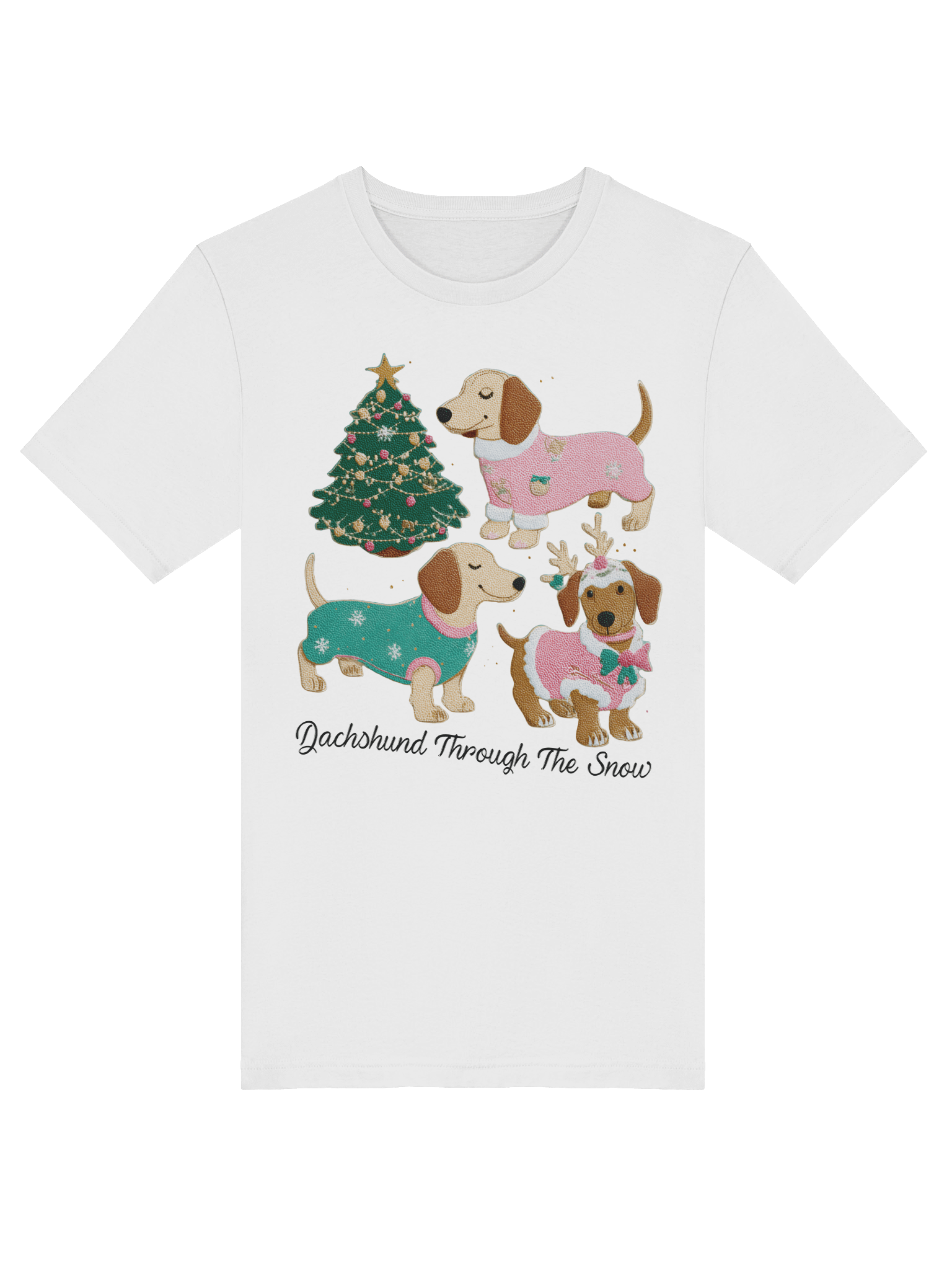 Dachshund Through The Snow Dogs T-Shirt – Festive Holiday Pup Tee product image (6)