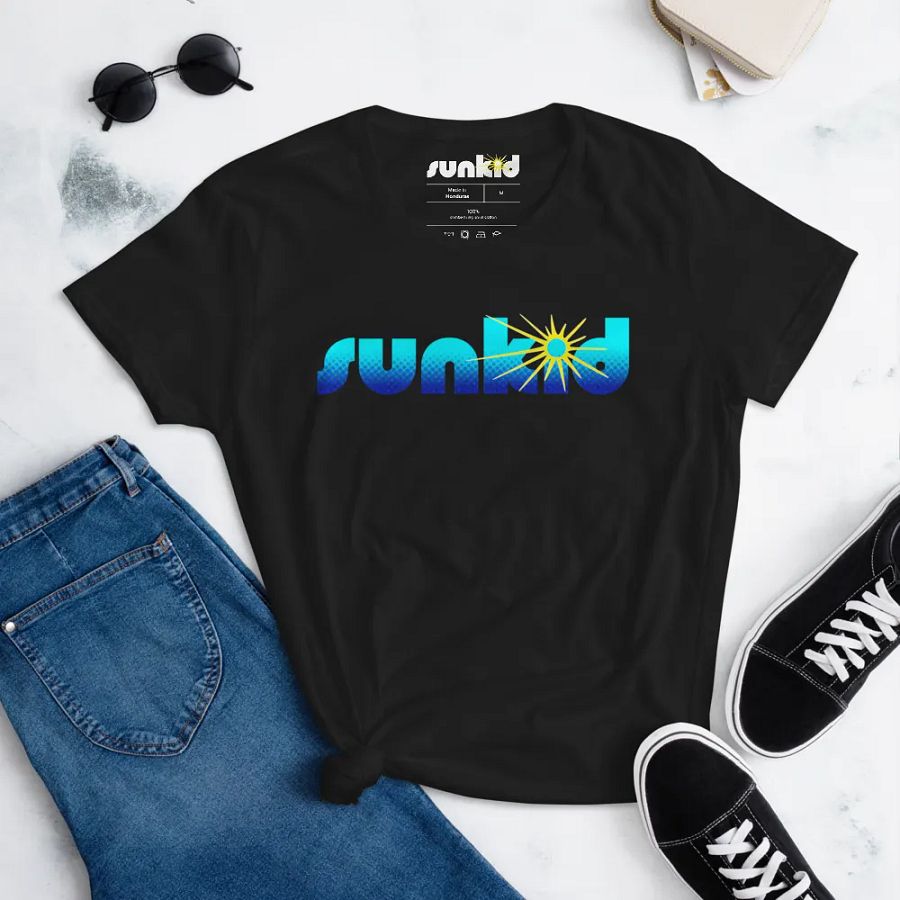 Blue sunkid logo women's T-shirt product image (8)