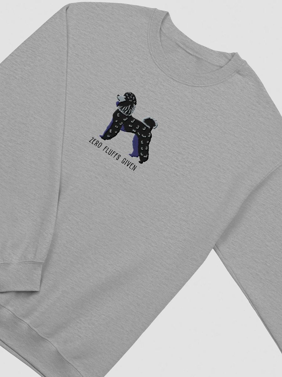 Zero Fluffs Given Sweatshirt (Embroidered) of a Mini Poodle(Black) product image (12)