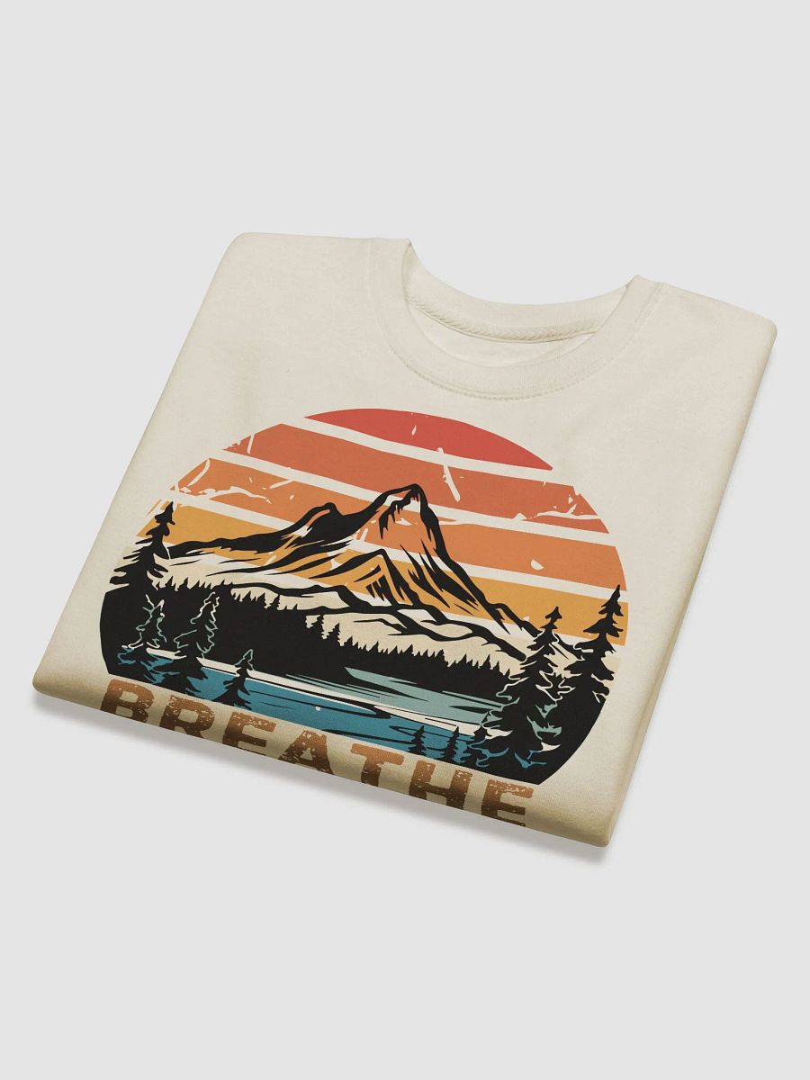 Breathe Vintage Sunset Mountain Lake Forest Sweatshirt product image (25)
