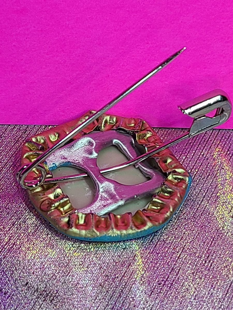 Polka Dot PLUR Kingdom Bottle Cap Pin product image (5)