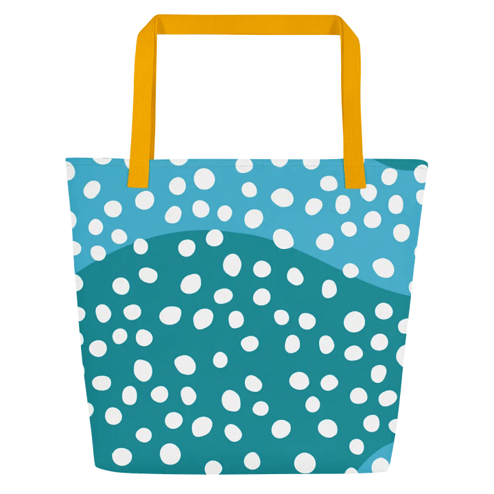 Turquoise Dot Clusters Large Tote Bag product image (1)