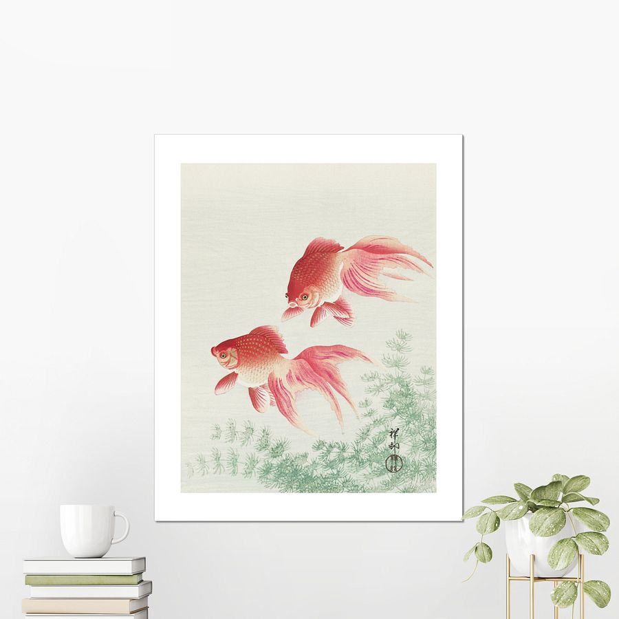 Two veil goldfish - Ohara Koson product image (3)