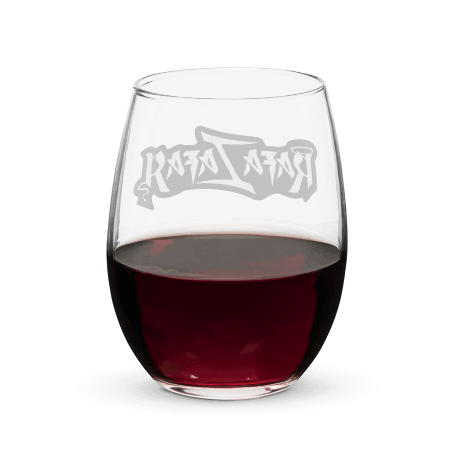 RafaZafar Logotext Stemless Wineglass (outlined) product image (6)