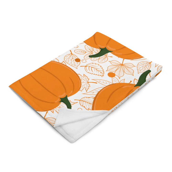 Cozy Fall Pumpkin Throw Blanket | Autumn Home Decor product image (2)