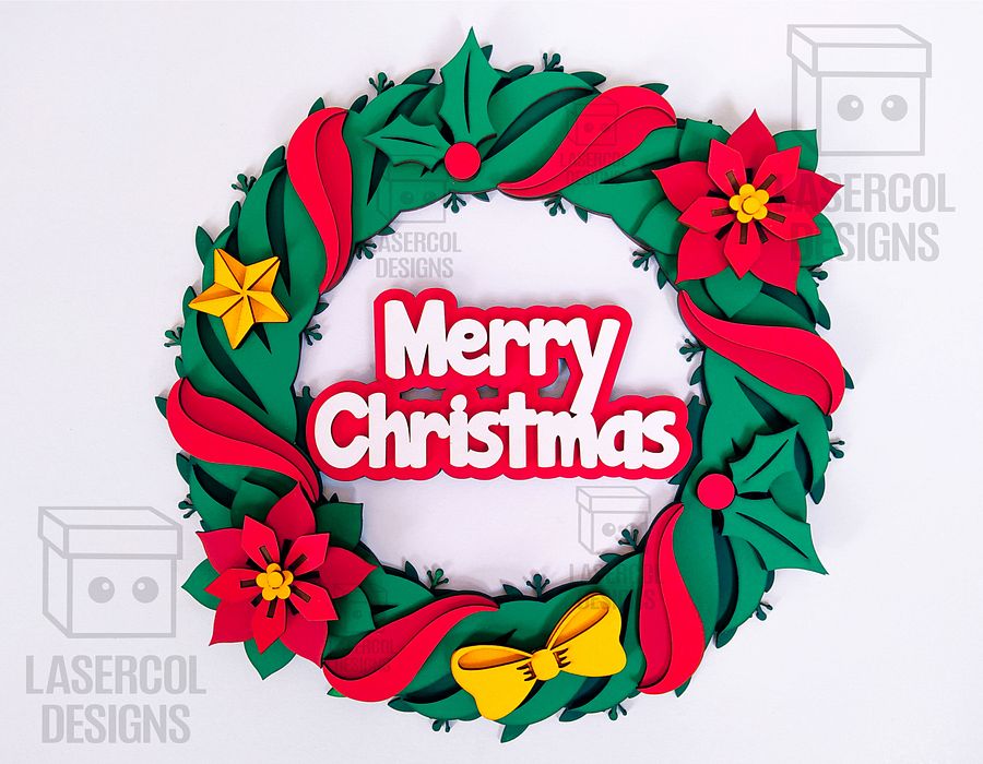 Christmas Wreath - Laser Cut Files product image (3)