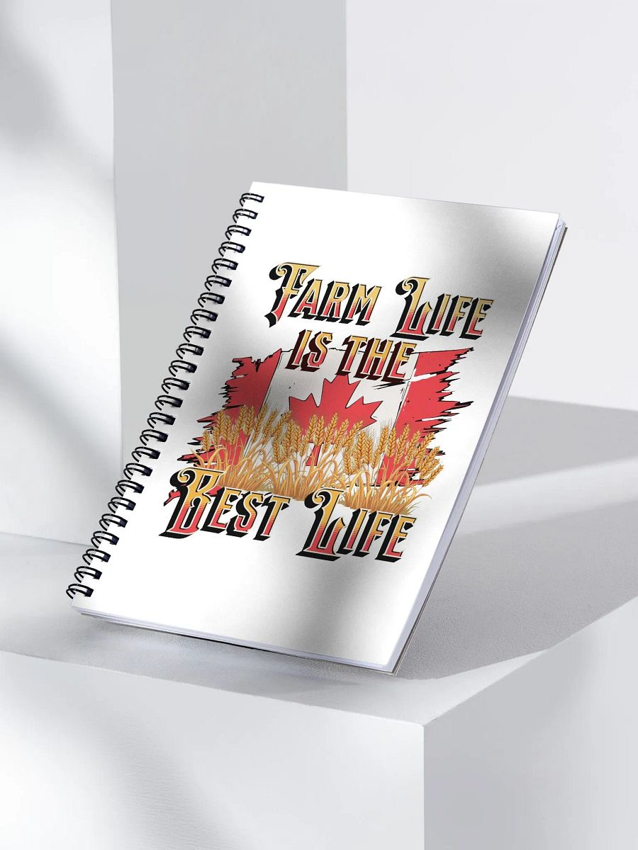 Farm Life Is The Best Life Canada Flag Spiral Notebook product image (3)