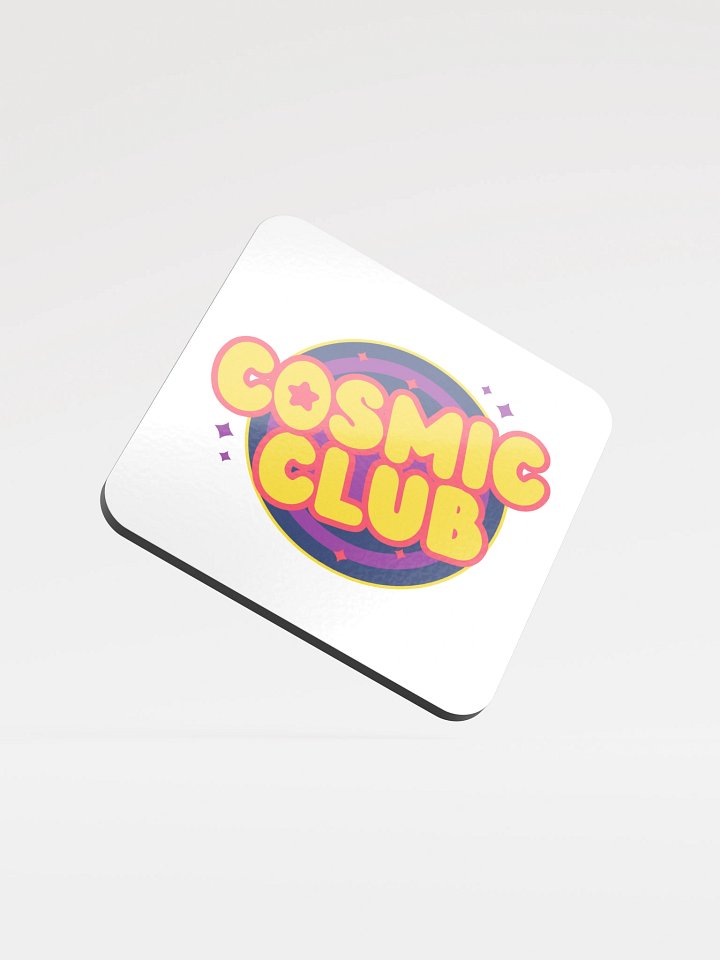 'Cosmic Club' Glossed Cork Coaster product image (1)