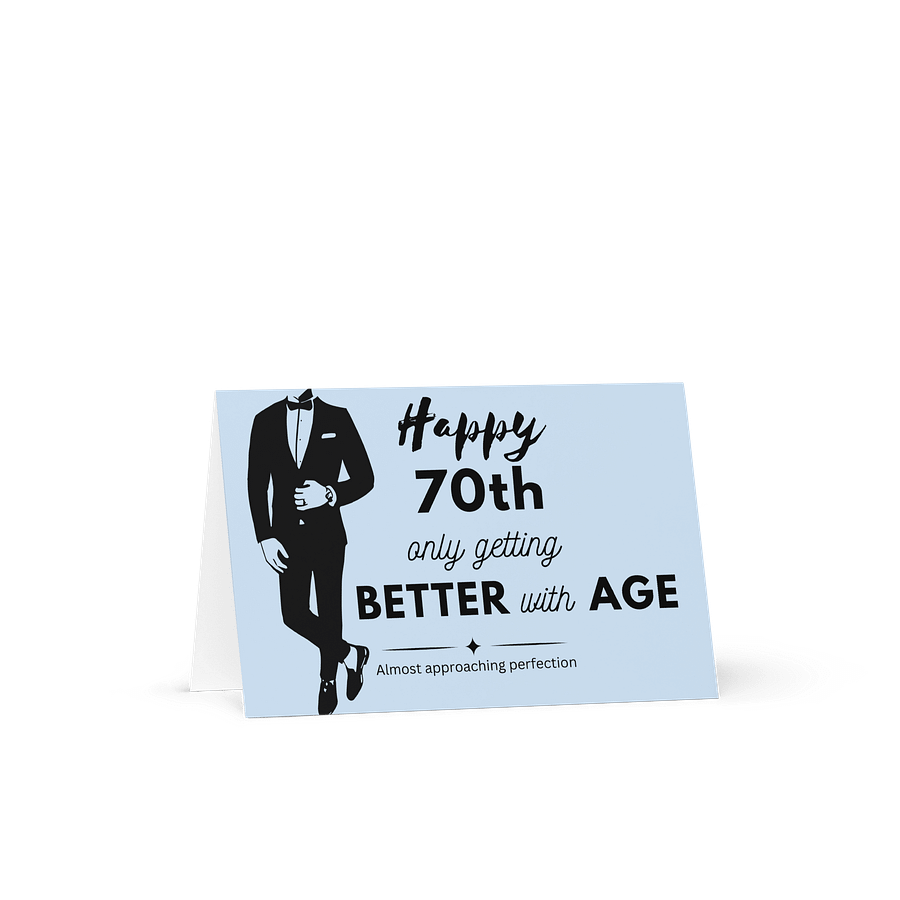 Happy 70th Birthday Man in a Tuxedo Card product image (3)