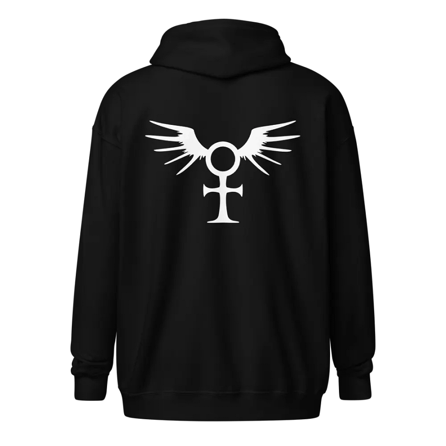 Defraktor Logo & Winged Ankh Zip Hoodie product image (1)