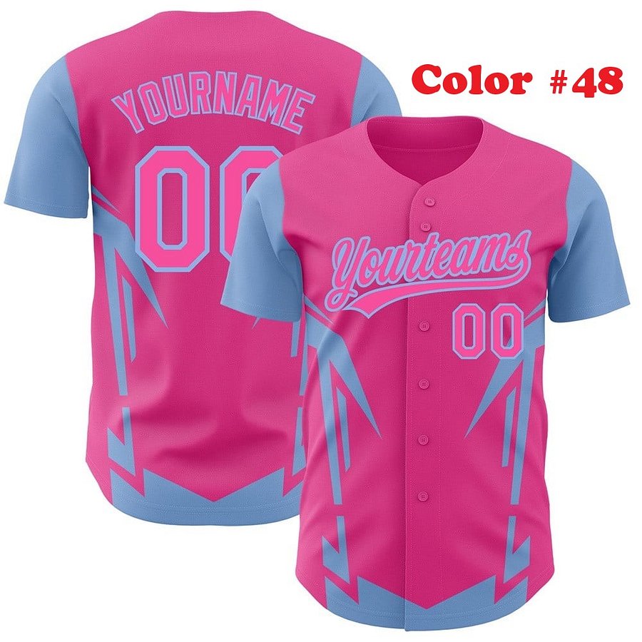Authentic Baseball Jersey, Custom Baseball Jersey, Personalized Sport Jersey, Straight Lines 1 Color Body and Sleeve Color product image (9)