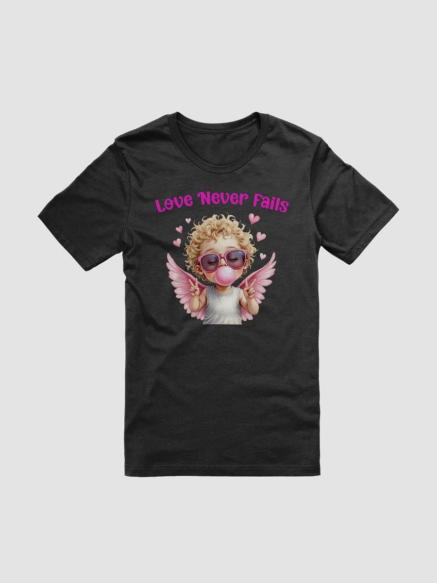Love Never Fails Valentine Retro Cupid Valentine's Day T-Shirt product image (1)
