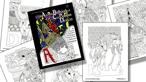 An Animal Alphabet Steampunk Coloring Book product image (2)