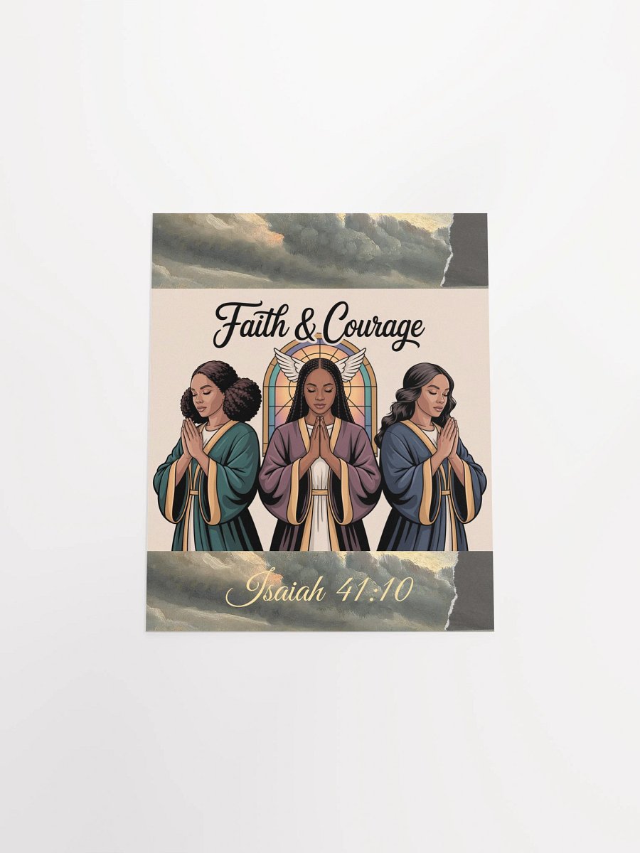 Faith and Courage Isaiah 41:10 Christian Faith Poster product image (4)