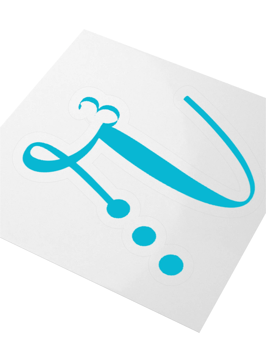 R³ - Turquoise Monogram Kiss Cut Stickers product image (5)