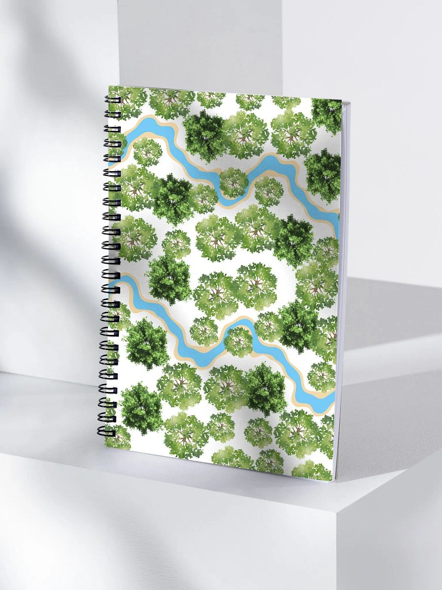 Two Rivers Artistic Floral Graphic Design Spiral Notebook product image (4)