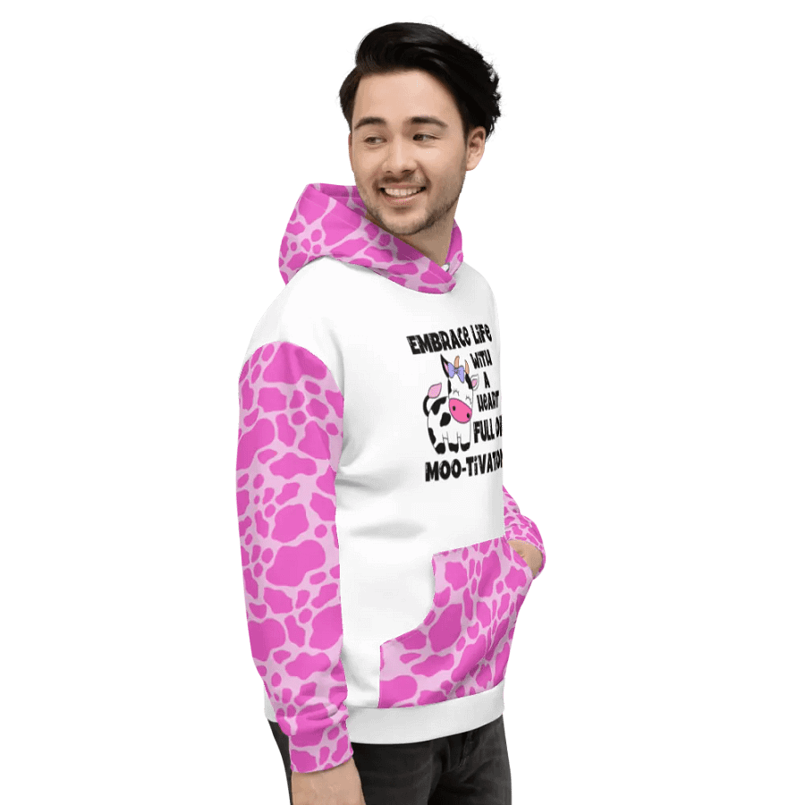 Mootivation Pink Cow Hoodie product image (8)