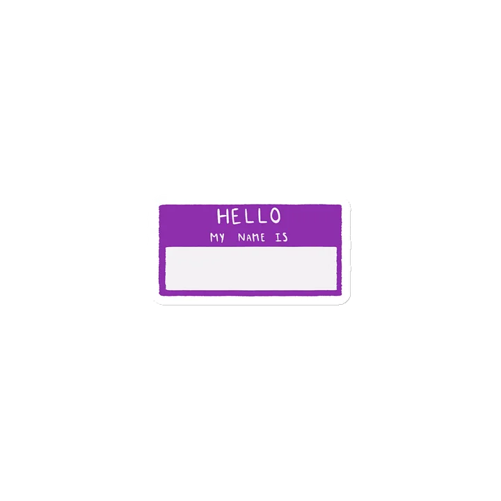 Name Tag Magnet: Purple Block product image (1)