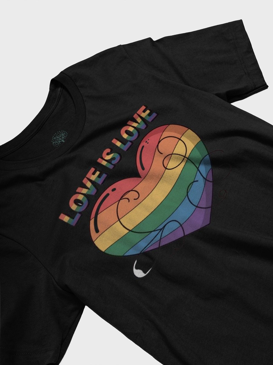 Unisex 'Love Is Love' Rainbow Heart Pride T-Shirt by Graphic Grove product image (29)
