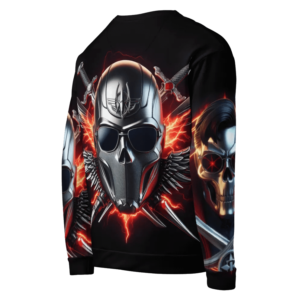 Silver Robot-Skull Face - Unisex Sweatshirt #33 product image (5)
