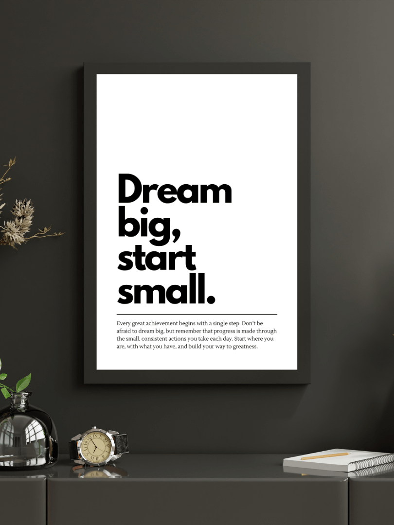 Dream Big Start Small Minimalist Printable Wall Art product image (5)