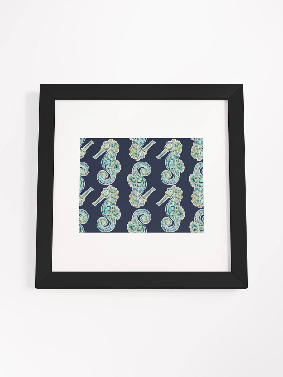 Painted Seahorse | Square Orientation Print | by Monique Faella Designs™ | Framed Coastal Wall Art | Museum-Quality Print product image (4)