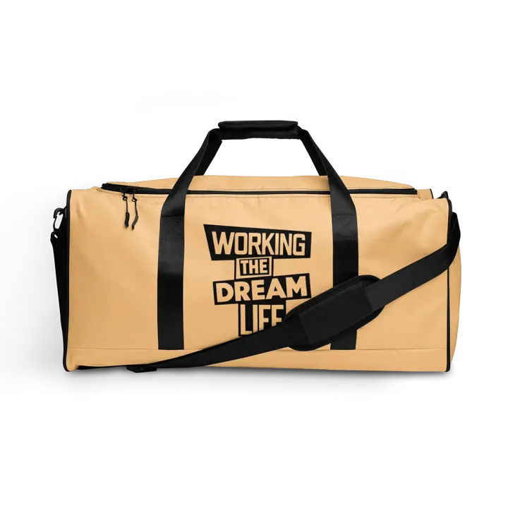 Cream All-Over Print Duffle Bag – Working The Dream Life | Premium Travel & Work Lifestyle Statement product image (1)
