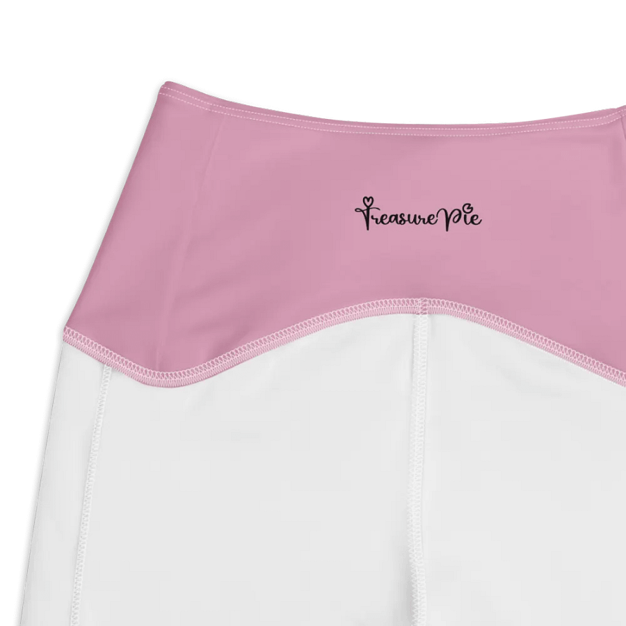 Plain Light Pink Light Summer Women's High Waisted Premium Crossover Leggings with Pockets by Treasure Pie product image (5)