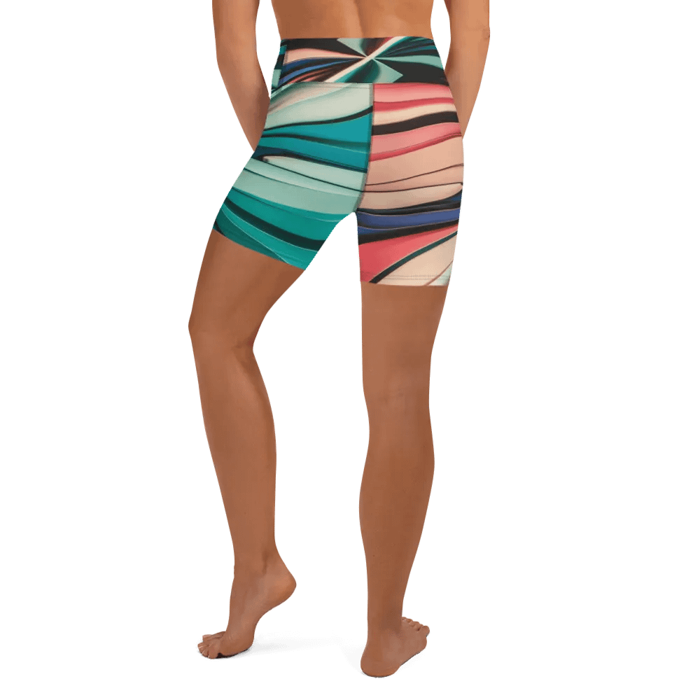 Abstract Geometric Women's Yoga Shorts in Vibrant Colors (XS-XL) product image (7)
