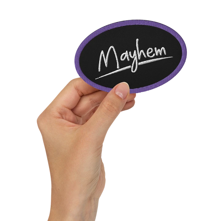 Mayhem Embroidered Patch (Oval) product image (2)